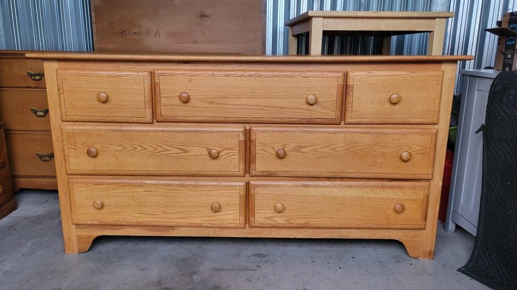7 Drawer Oak Dresser
