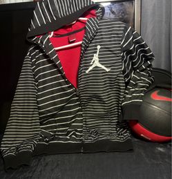 Jordan Jumpman Full-Zip Striped Hoodie Jacket