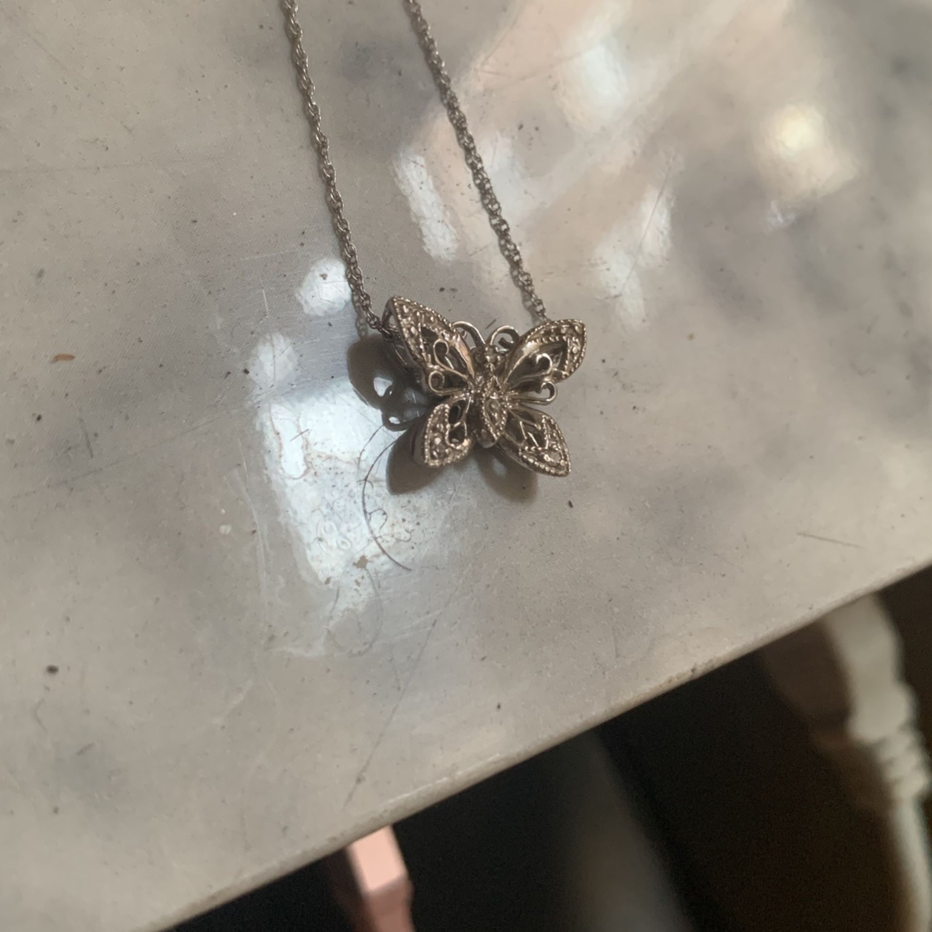 Sterling Silver Butterfly Necklace