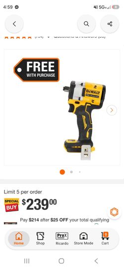 DEWALT 20V Brushless Impact Wrench
