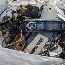 2 Bags Of Random Car Parts - Car Audio Parts Etc