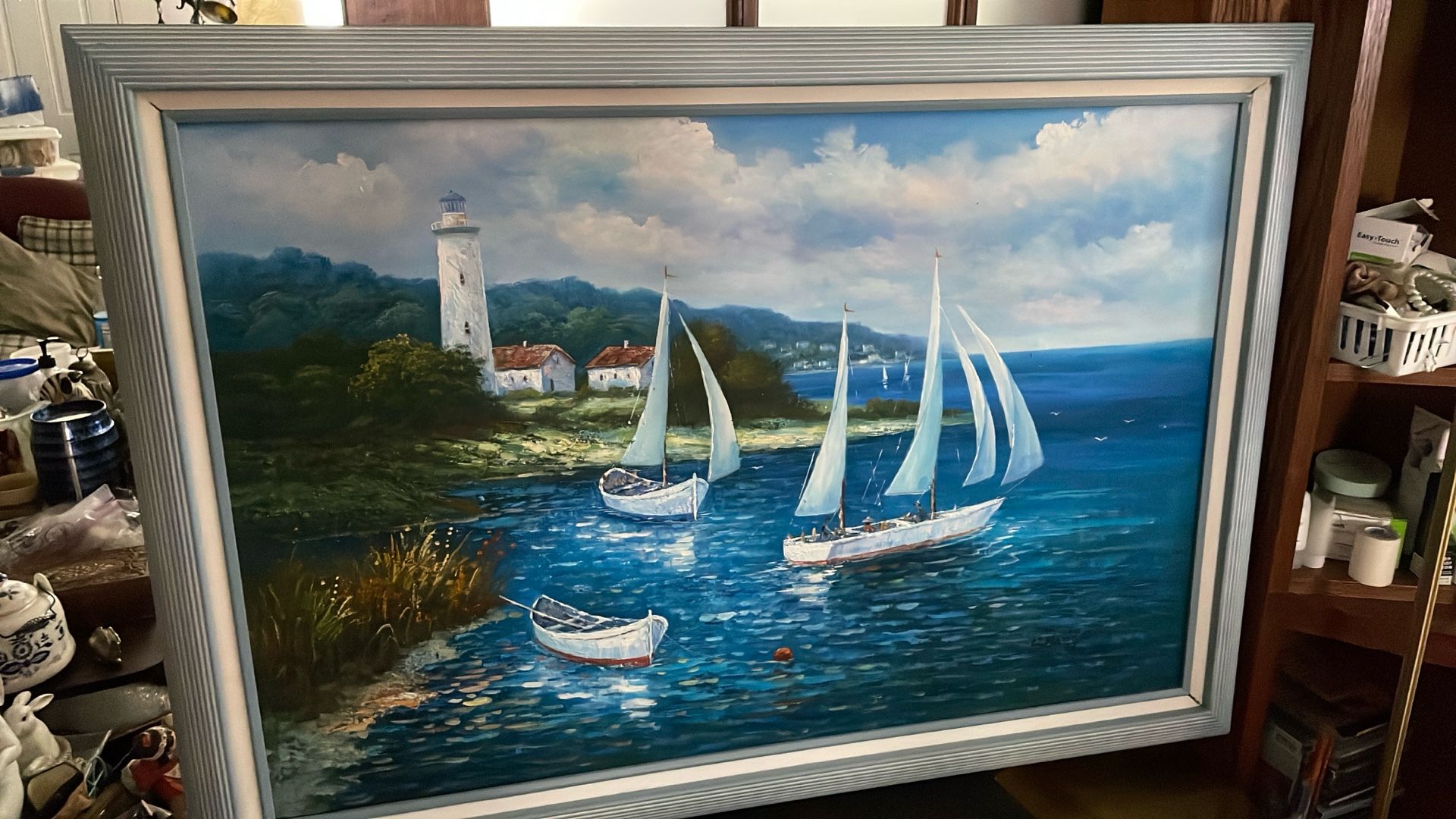 Vintage Oil On Canvas  Signed By W  Hodges Original Painting 
