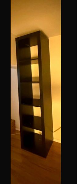 2 Twin Tall Dark Brown Cube Shelf Units