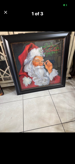 Santa black frame 34 long wide 34