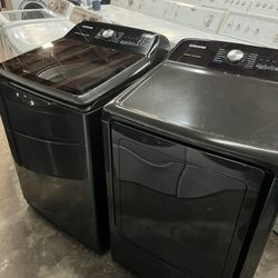 Samsung Washer & Electric Dryer — Top Loader