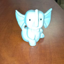 Vintage Edison Porcelain 3 In Tall Baby Elephant Ring Holder