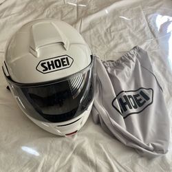 Shoei Neotec OEM White Street Motorcycle Full Face Helmet XL 61cm-62cm Sun Visor