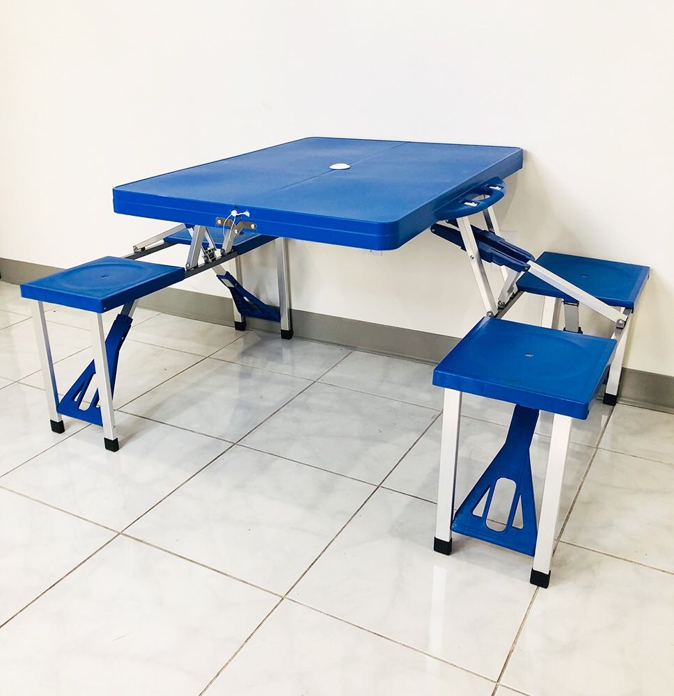 New $45 Picnic Table, Portable Folding Camping Bench (Max Table 65lbs, Chair 175lbs)