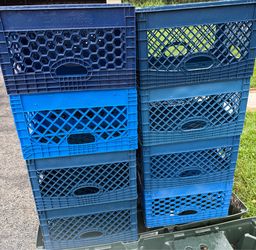 Milk crates (Storage and Organization) 12.5” x 18.5” x 10.5”H
