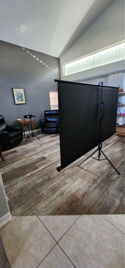 100 Inch Indoor and Outdoor Projector Screen with Stand for Movies or Presentations - HD Premium 16:9 Folding Free Tripod Screen with Carry Bag