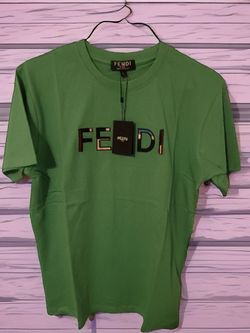 Fendi Logo T-Shirt Green with Tags