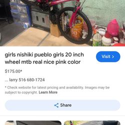 Girls Nishiki Pueblo Bike 