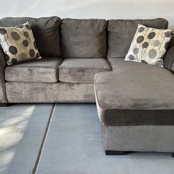 Gray Fabric Queen Sleeper Sofa and Chair Set