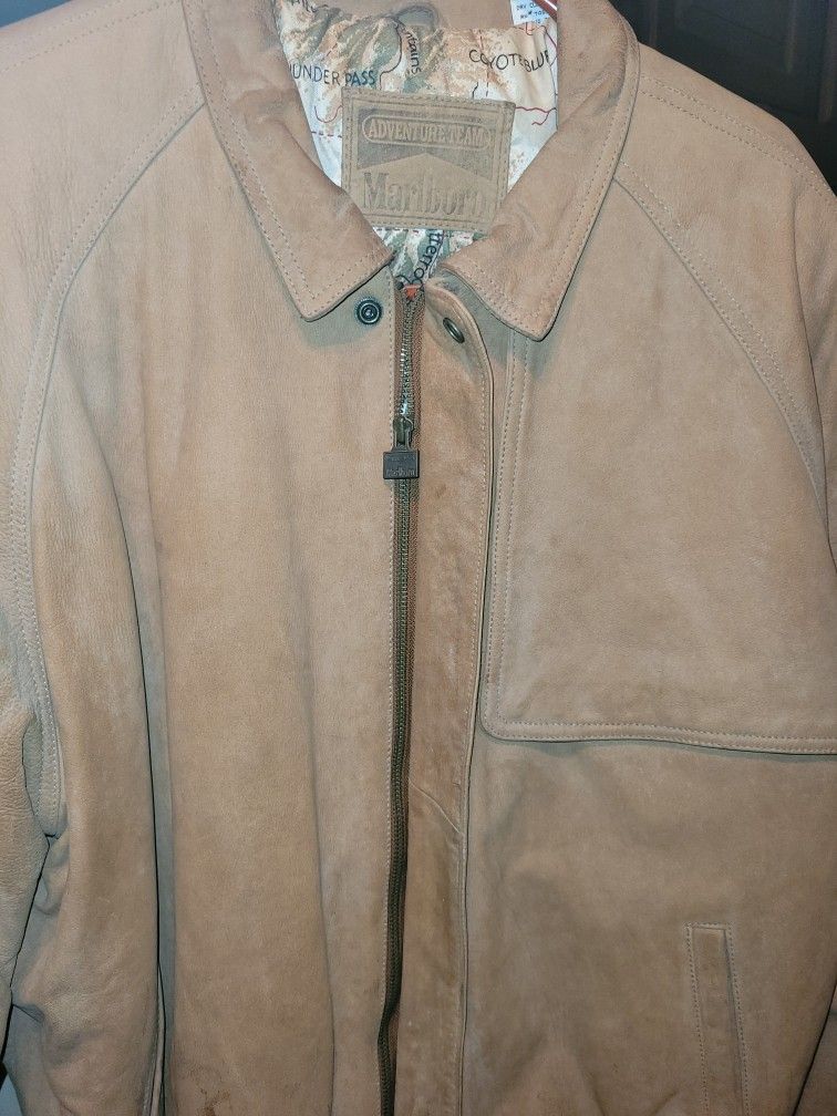 Vintage Marlboro Leather Jacket, Like New,lowered Price It Needs Dry Cleaning, Asking $100 Or Best Offer