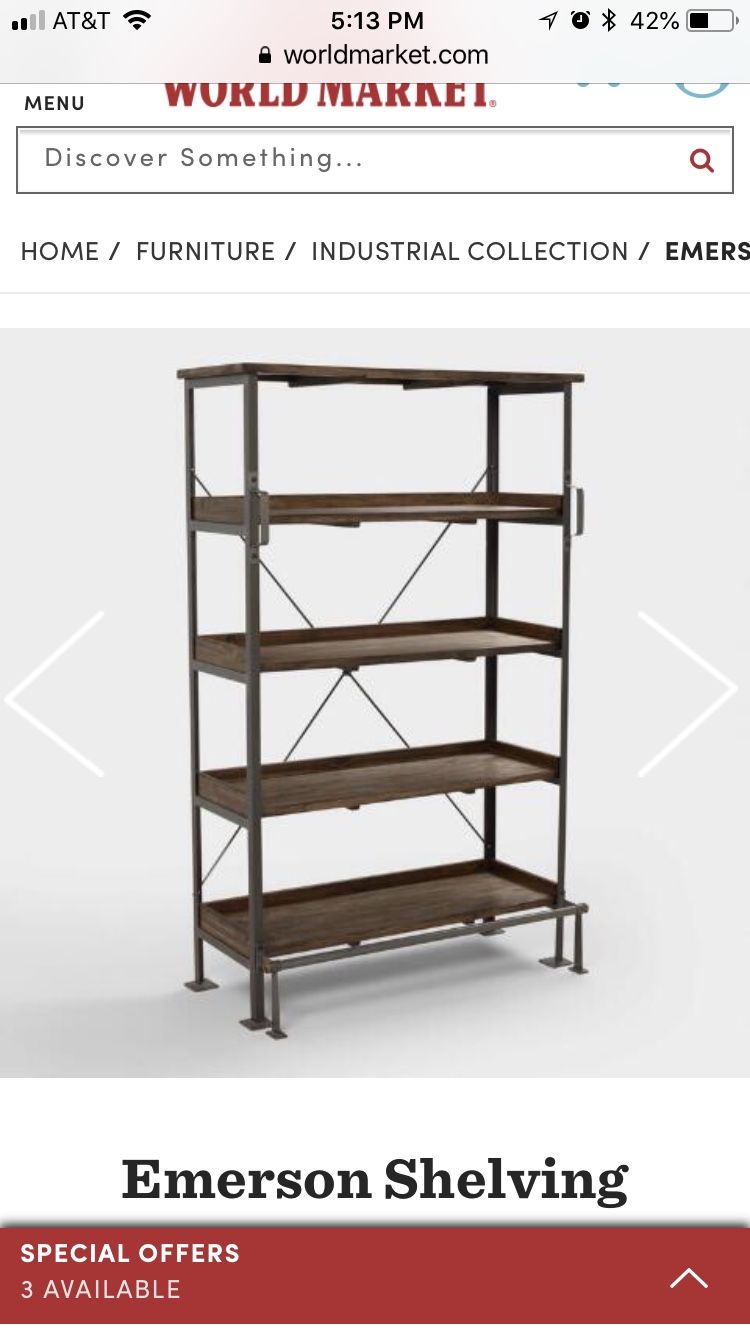 Cost Plus World Market Emerson Shelf shelving