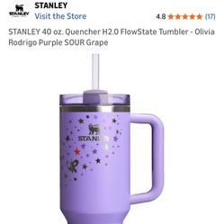 Olivia Rodrigo X Stanley 40 oz Tumbler Cup- BRAND NEW with Box & Straw USA