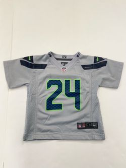 Nike Seattle Seahawks #24 Marshawn Lynch Wolf Gray Jersey Toddler Size 4T