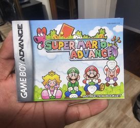 Super Mario Advance Game Boy Advance GBA Instruction Manual Booklet ONLY