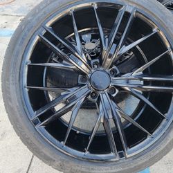 20"staggerd MRR Gloss Black Wheels With Tires For CHEVROLET CAMARO