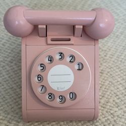 Kiko Pink Wooden Phone With Moveable Dial 
