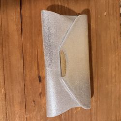 Blush Evening Silver Clutch Purse 