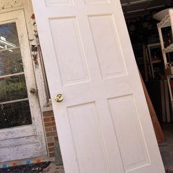 6-Panel Hardwood Interior Door