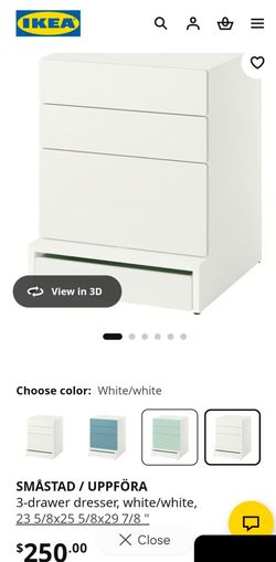 Ikea Smastad 3 drawer dresser
