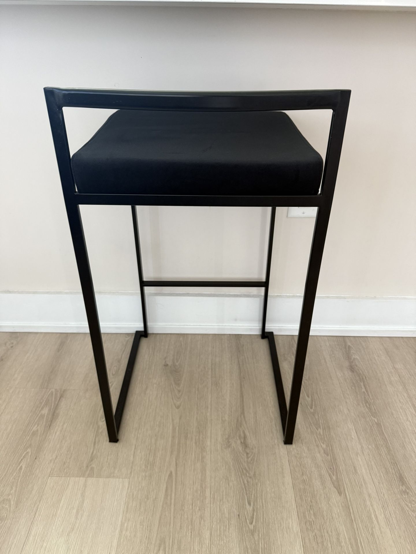 Black Counter Height Kitchen Stools (2)