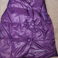 Girls Purple Puffer Vest In Size 4t