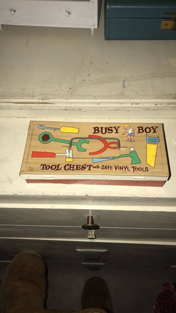 vintage toy tool box