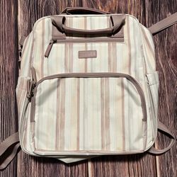 JuJuBe Nature Babe Backpack Diaper Bag Watercolor Stripe Mauve Striped