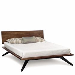 Copeland Astrid solid wood walnut queen bed like new $5.3k retail
