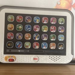 FISHER PRICE LAUGH AND LEARN TABLET!  3 STAGES!  LIGHTS UP IN COLORS!! EDUCATIONAL!  ABC’s, NUMBERS, WORDS , ETC