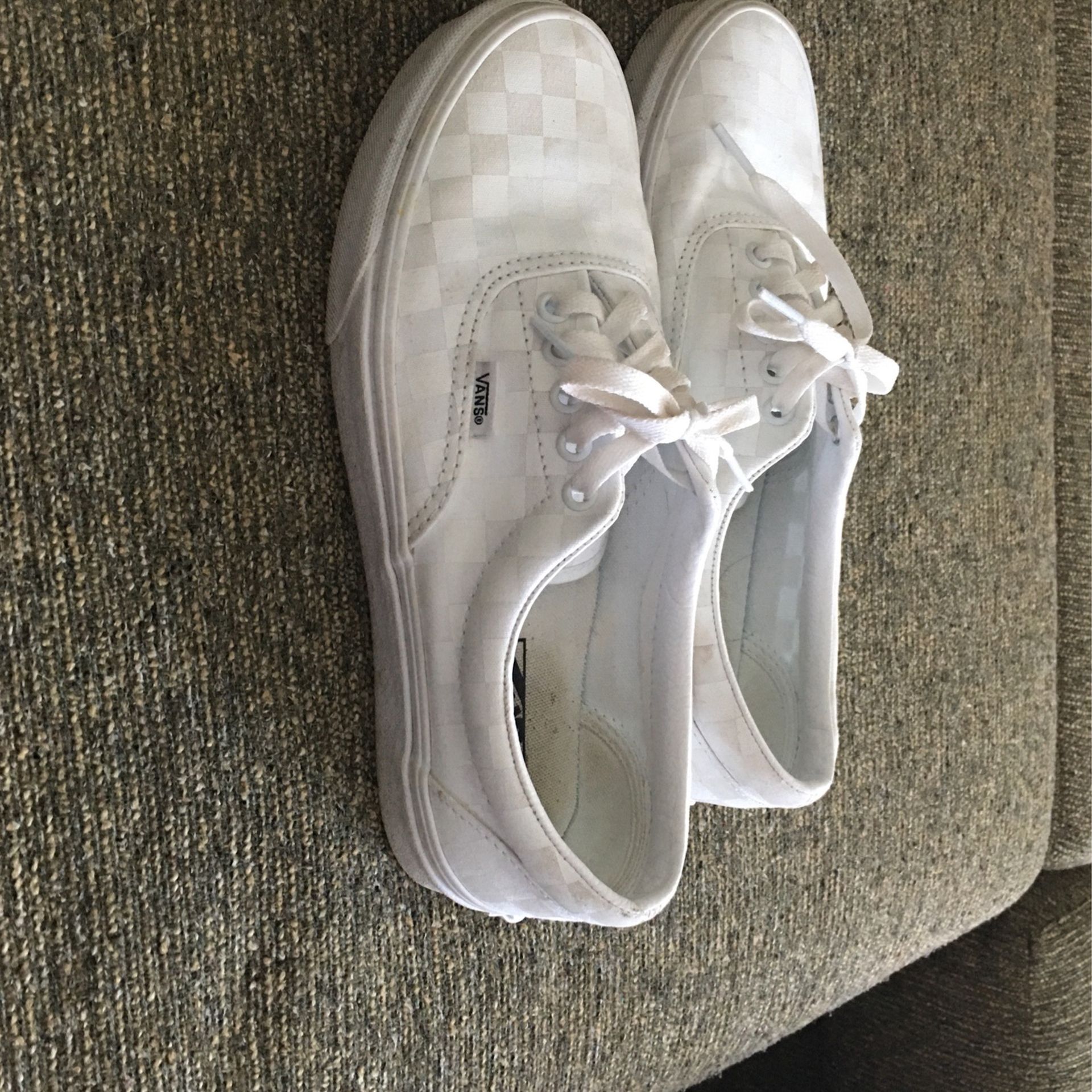 All White VANS