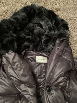 Yves Solomon rabbit trim jacket size small medium