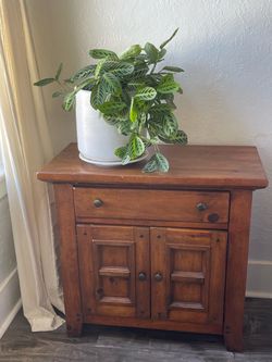 Small wood cabinet/side table