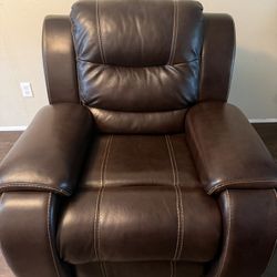 Recliner Rocker Brown Leather