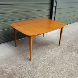 Mid Century Modern B.P. John Walnut Dining Table Vintage