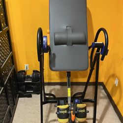 Exerpeutic 975SL Inversion Table All Inclusive Heavy Duty 350 lbs Capacity Inversion Table with Air Soft Ankle Cushions, Surelock and iControl Systems