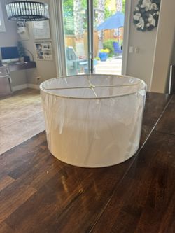 Off-White Drum Lampshade – 16” Diameter