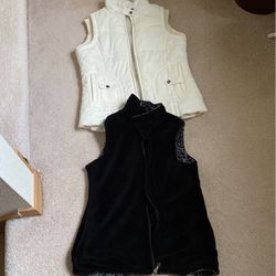 2 pcs vest( 1 puffer and 1 reversible fleece