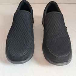Never Worn Black Skechers Men's Equalizer Slip-On Sneakers, Size 11.5