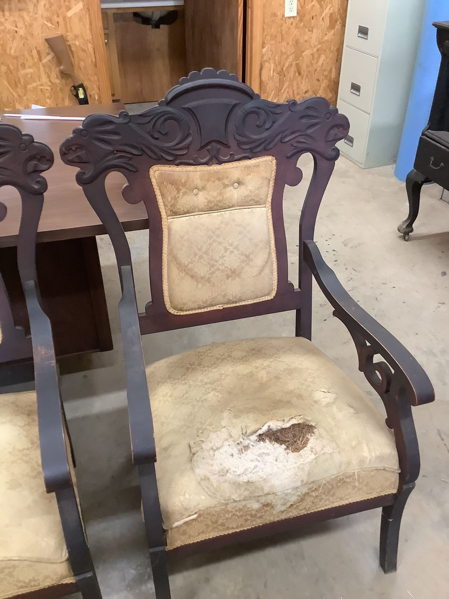Antique Bench And Chair Set