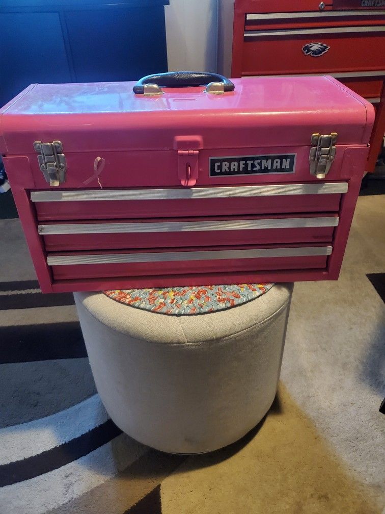 Craftsman Breast Cancer Tool Box