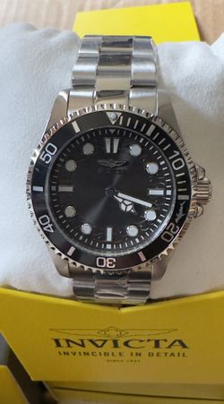 Invicta Pro Diver 43mm Silver/Black Men's Watch BRAND NEW IN BOX 