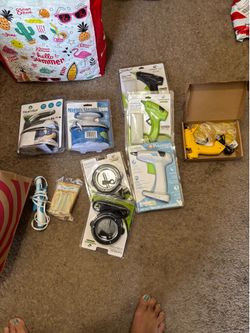 Glue guns, mini irons.