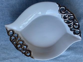 222 Fifth Pierced Serveware Silver (Platinum)  12” Platter