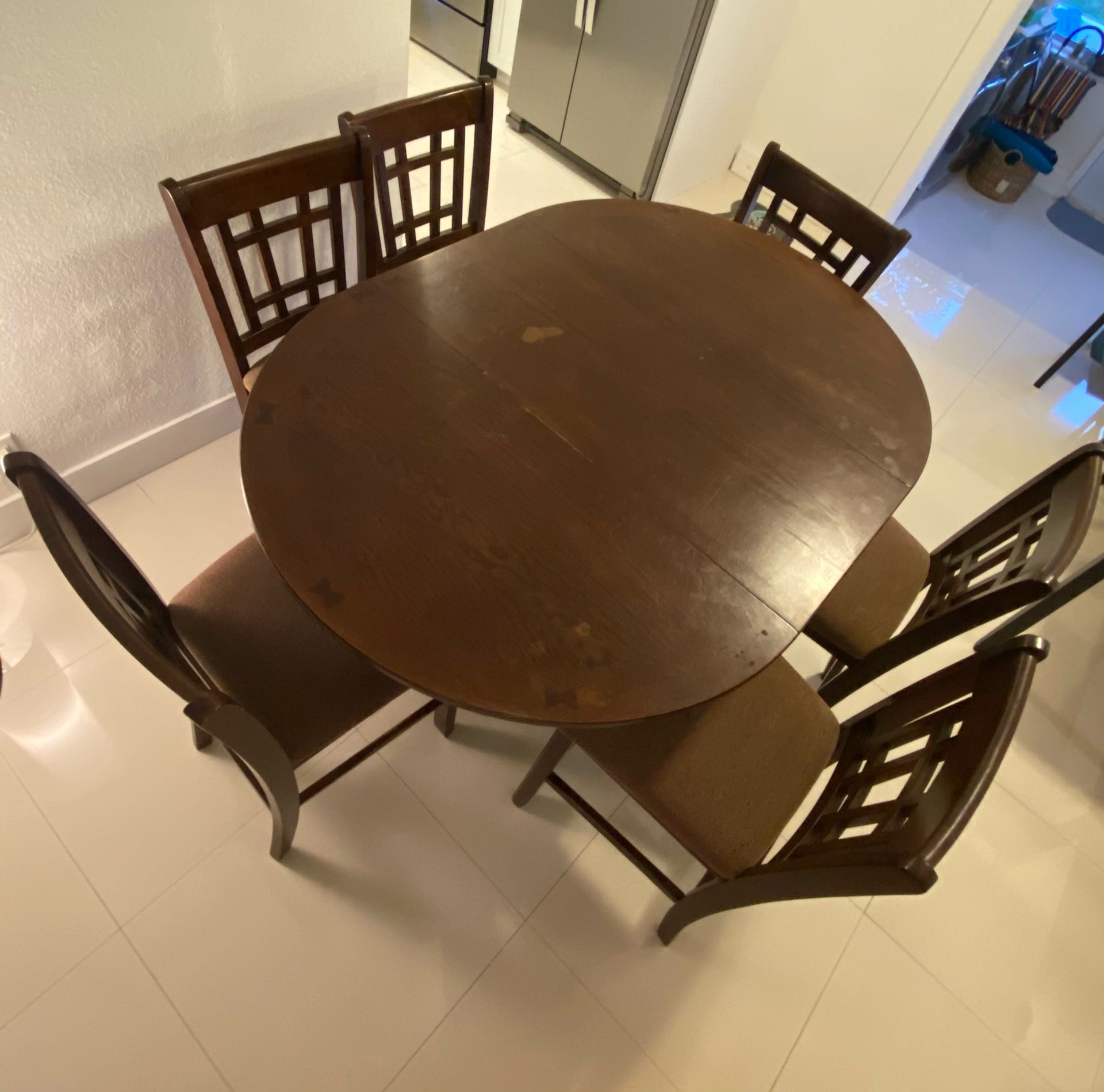 6 chair table set