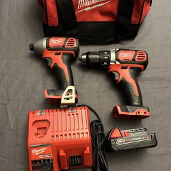 Milwaukee M18 Tool Combo Impact Driver And Drill Driver Unused Open Box 
