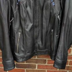Women's Leather Harley Davidson Motorcycle Riders Jacket 2x